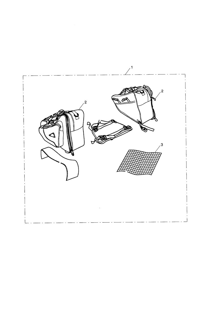 Sports Throwover Pannier Kit exploded diagram
