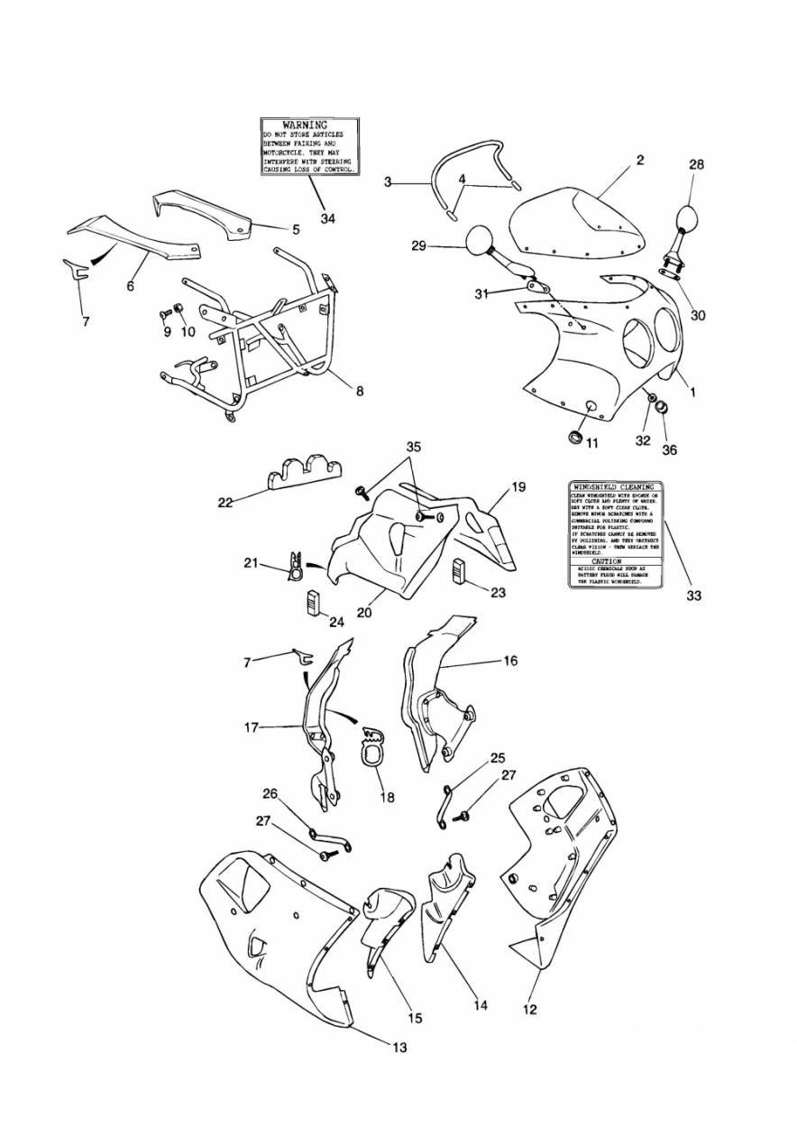 Bodywork exploded diagram