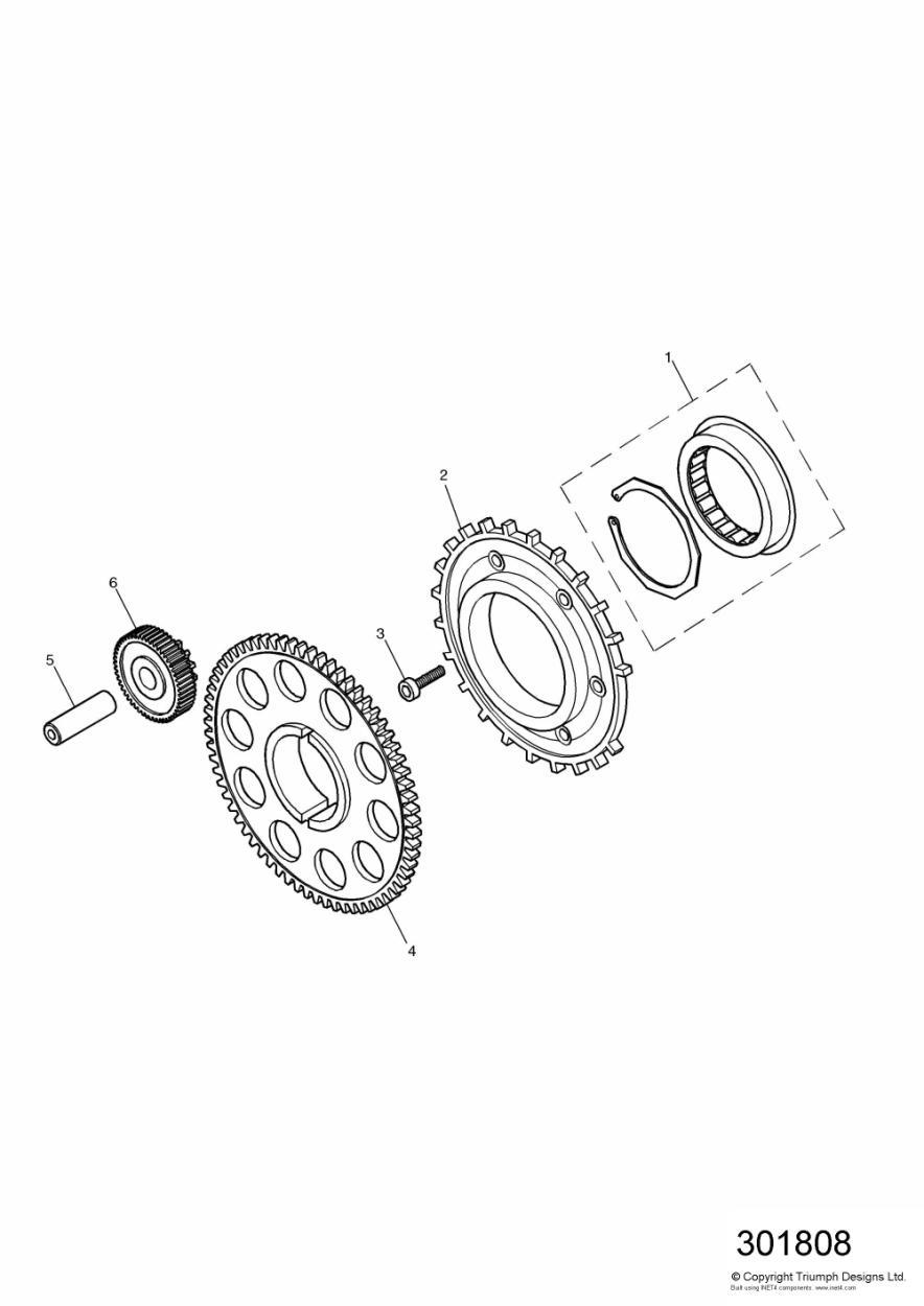 Alternator and Starter Drive exploded diagram