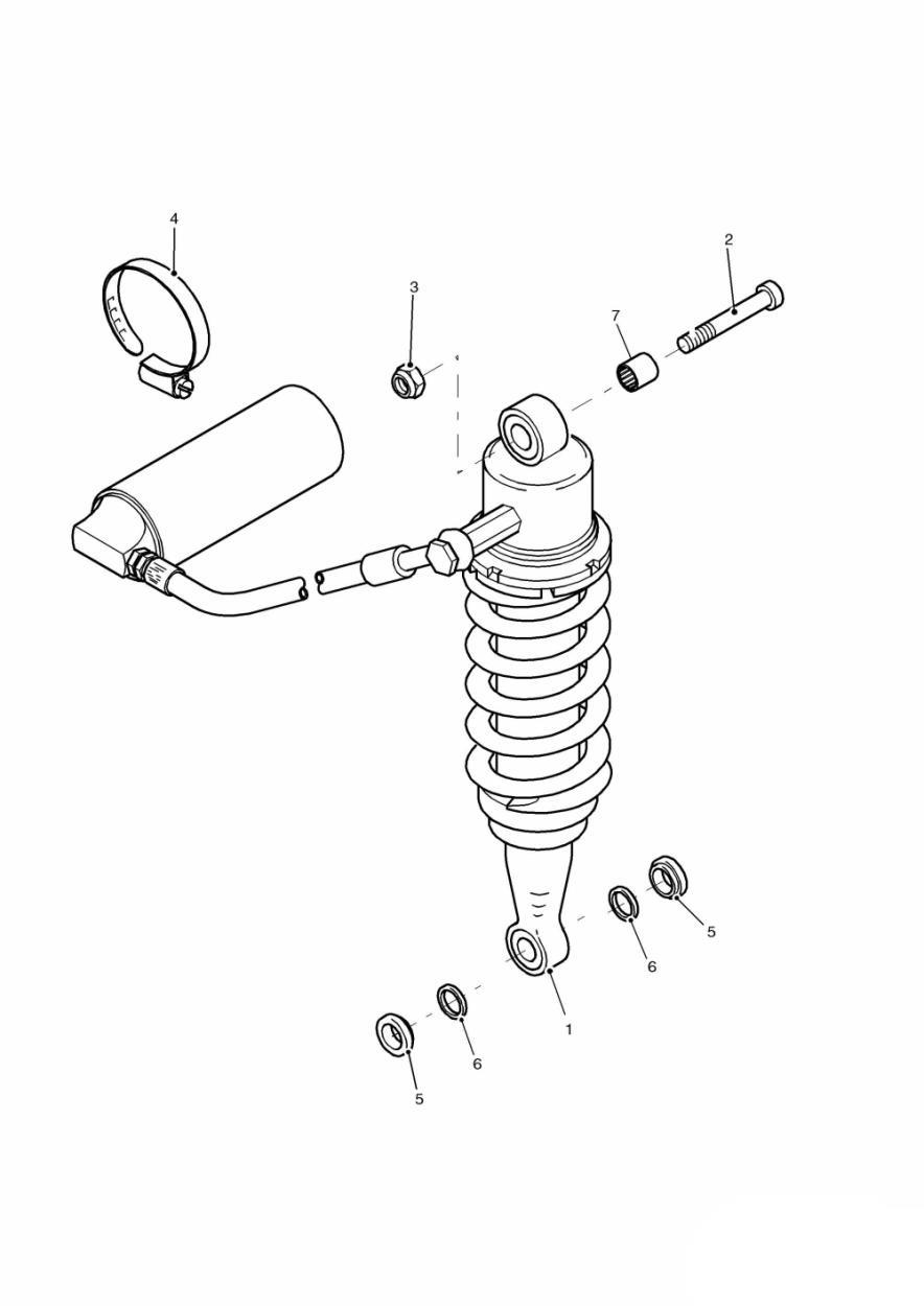 Rear Suspension Unit exploded diagram