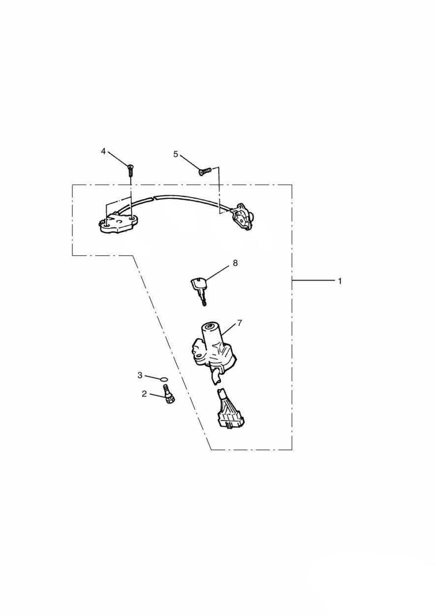 Ignition Switch/Seat Lock exploded diagram