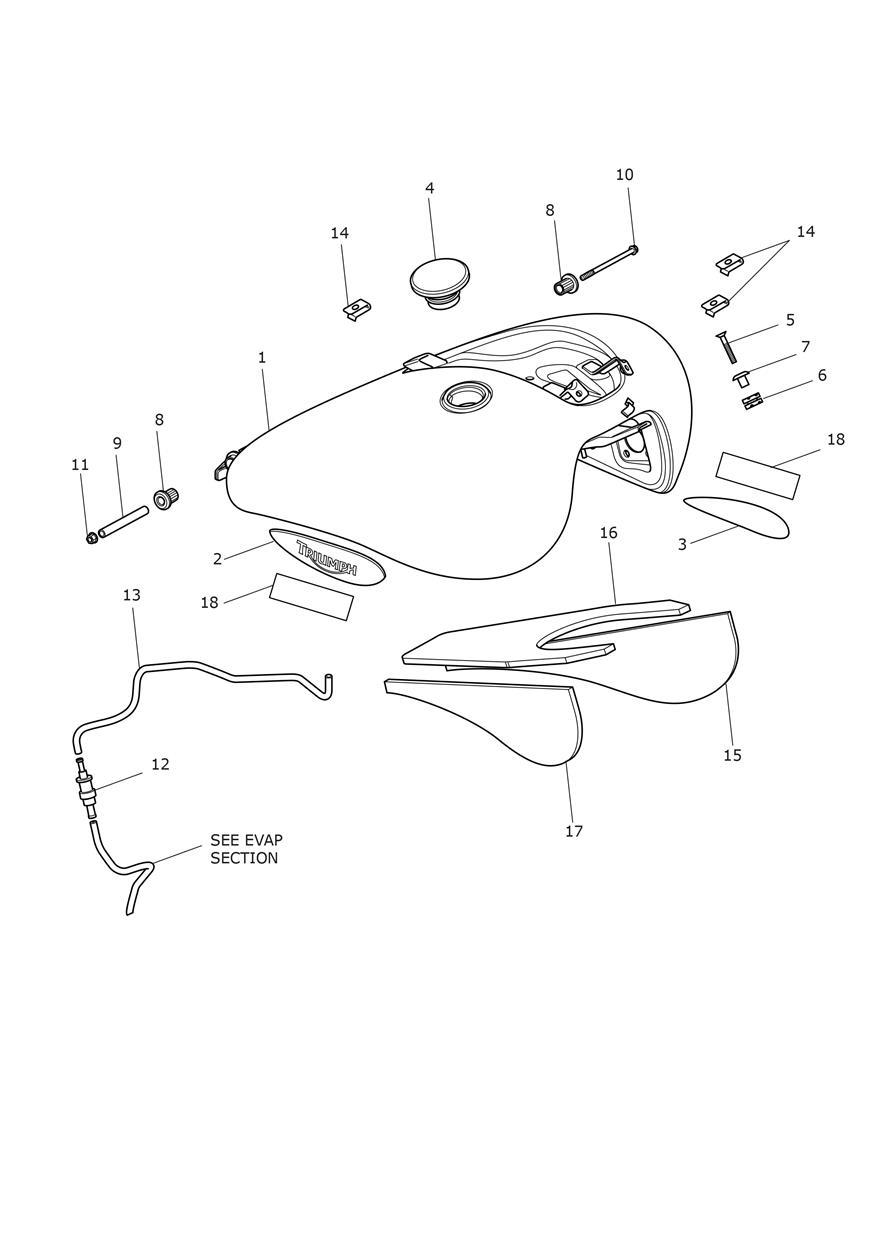 Fuel Tank & Fittings exploded diagram