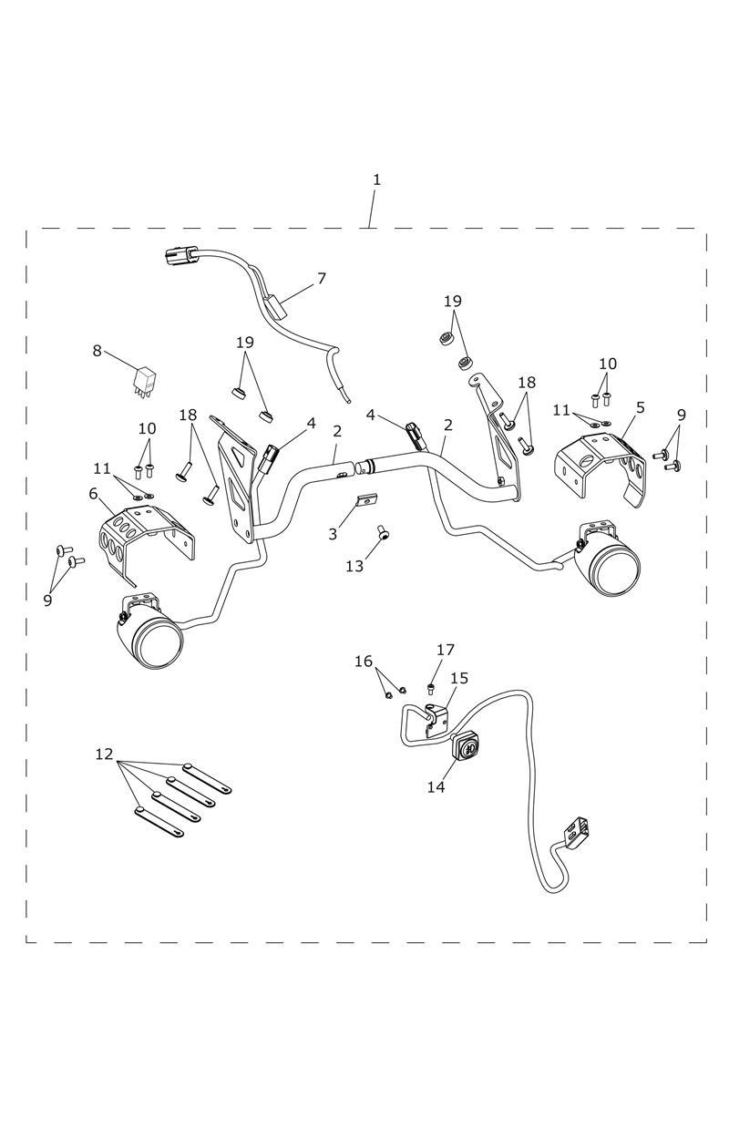 Fog Light Kit exploded diagram
