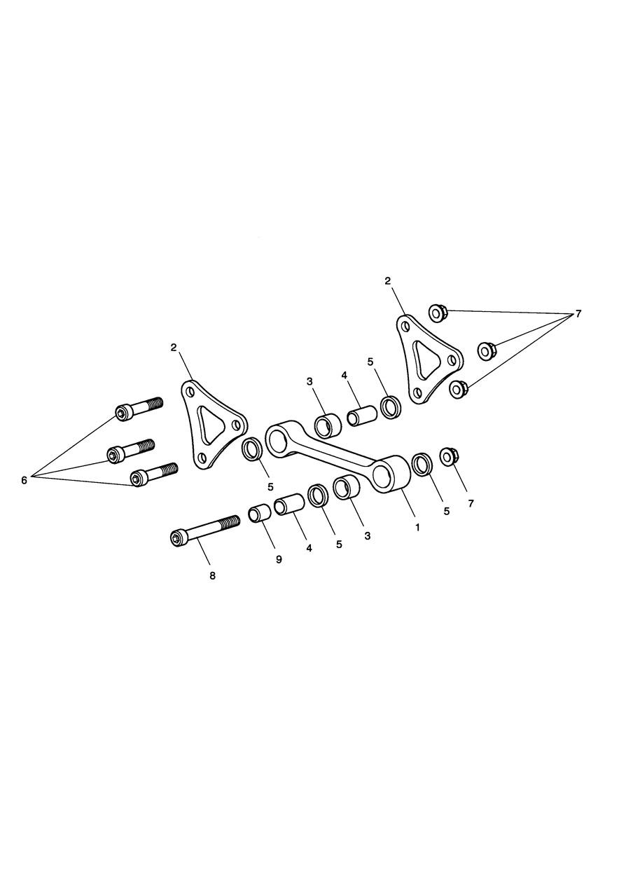 Rear Suspension Linkage exploded diagram