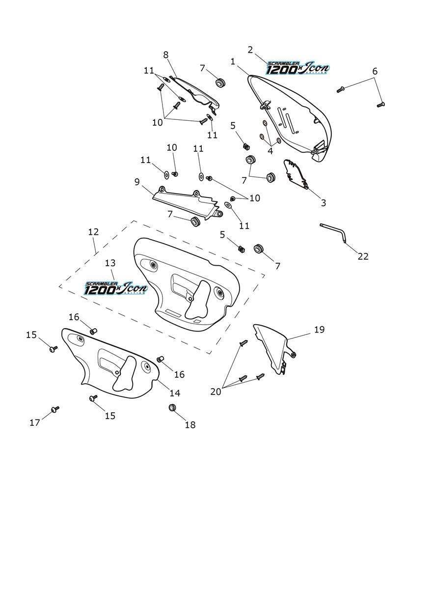Side Panels - Icon Edition exploded diagram
