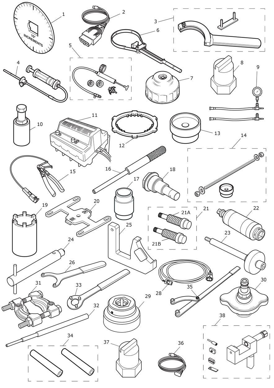 Service Tools exploded diagram