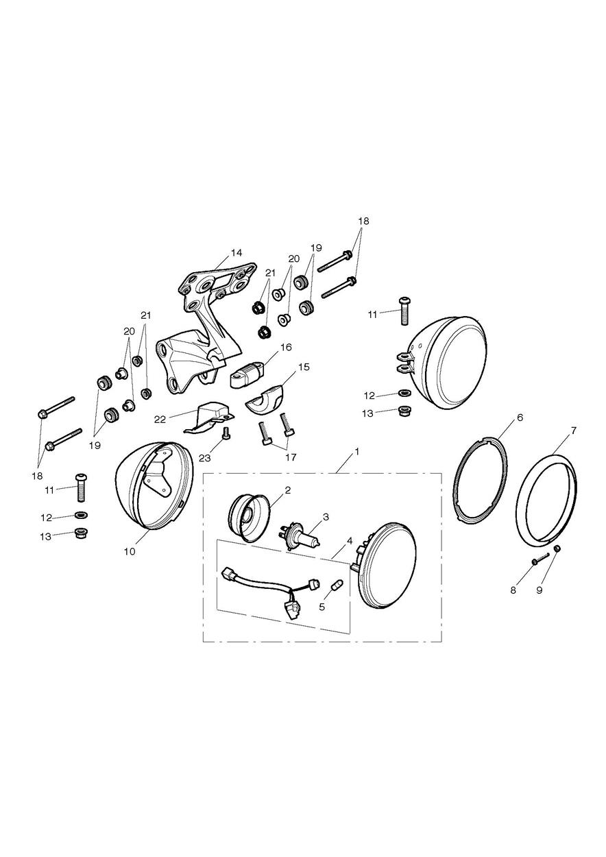 Headlight Assembly exploded diagram