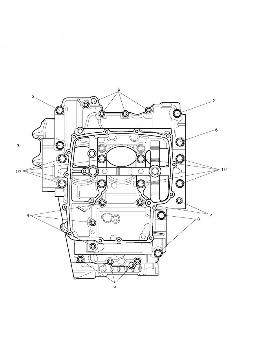 Crankcase Bolts exploded diagram