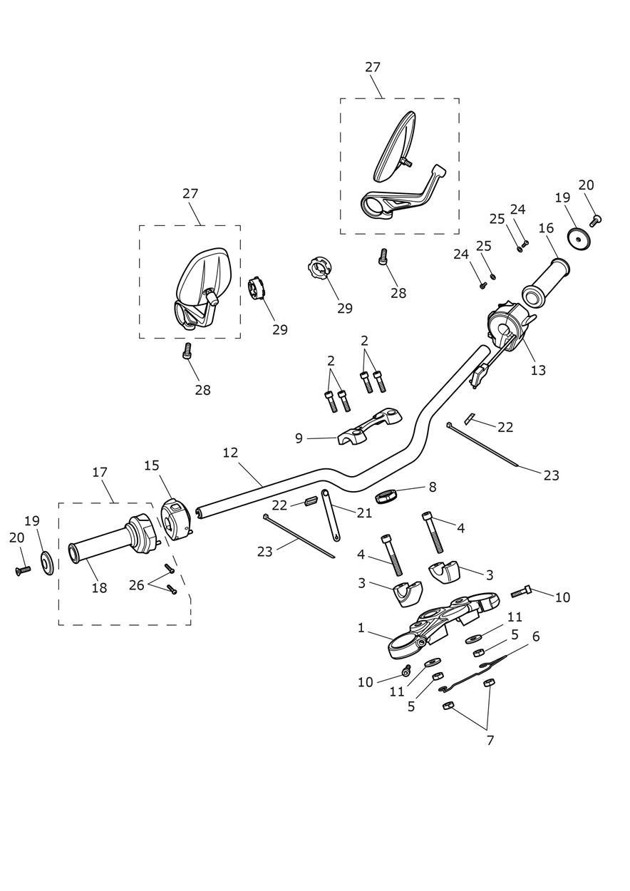 Handlebars & Switches exploded diagram