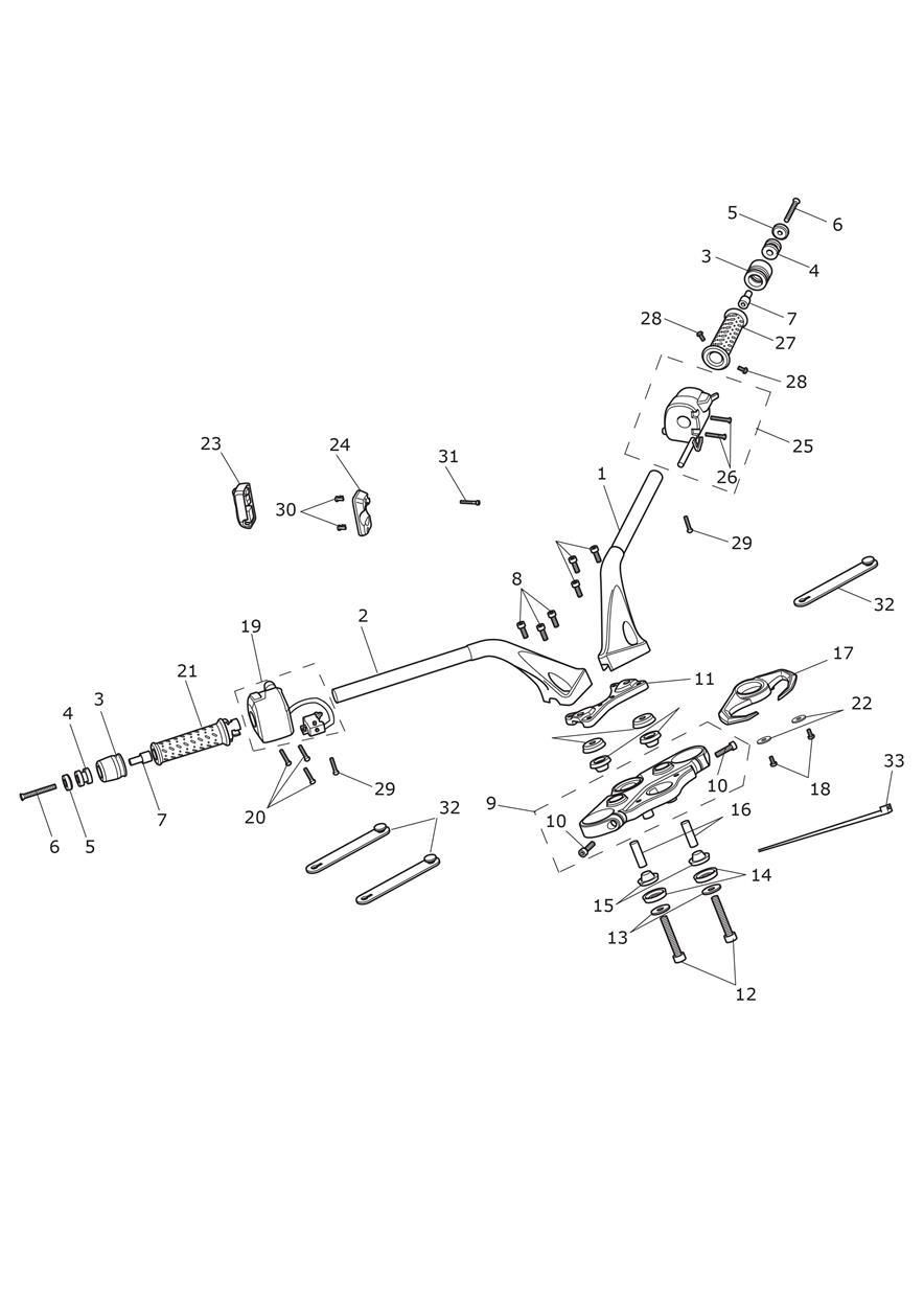 Handlebars & Switches exploded diagram