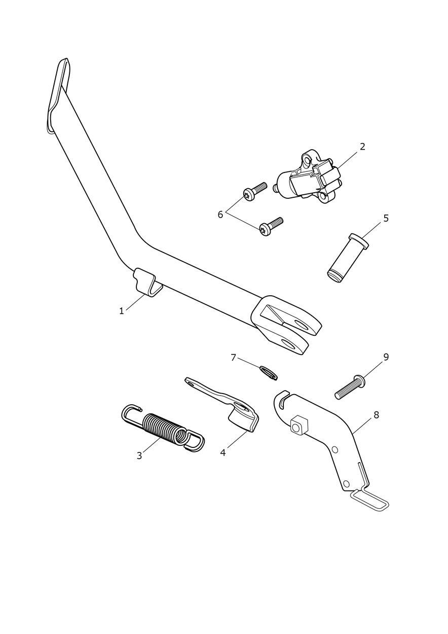 Sidestand exploded diagram