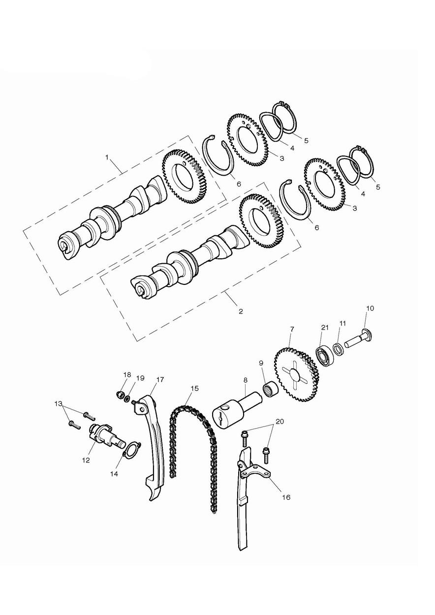 Camshaft & Camshaft Drive exploded diagram