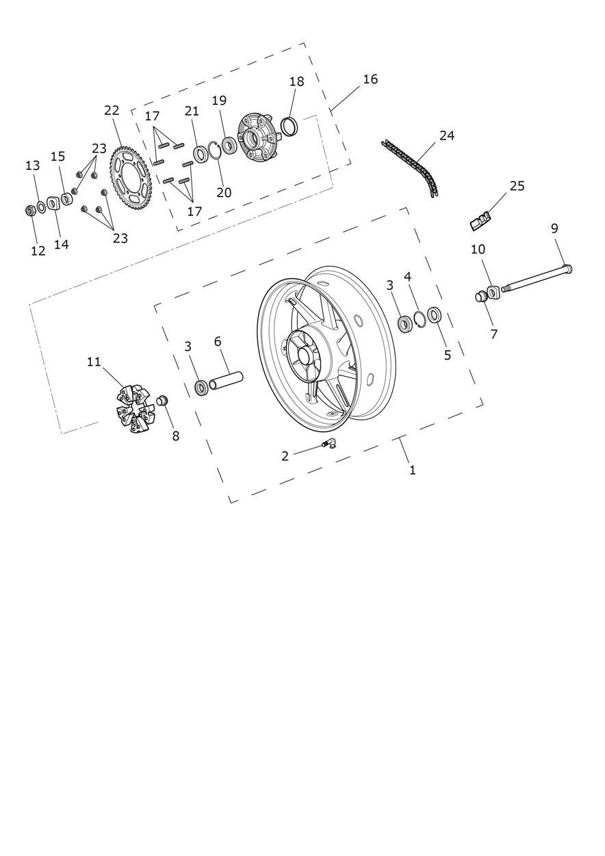 Rear Wheel exploded diagram