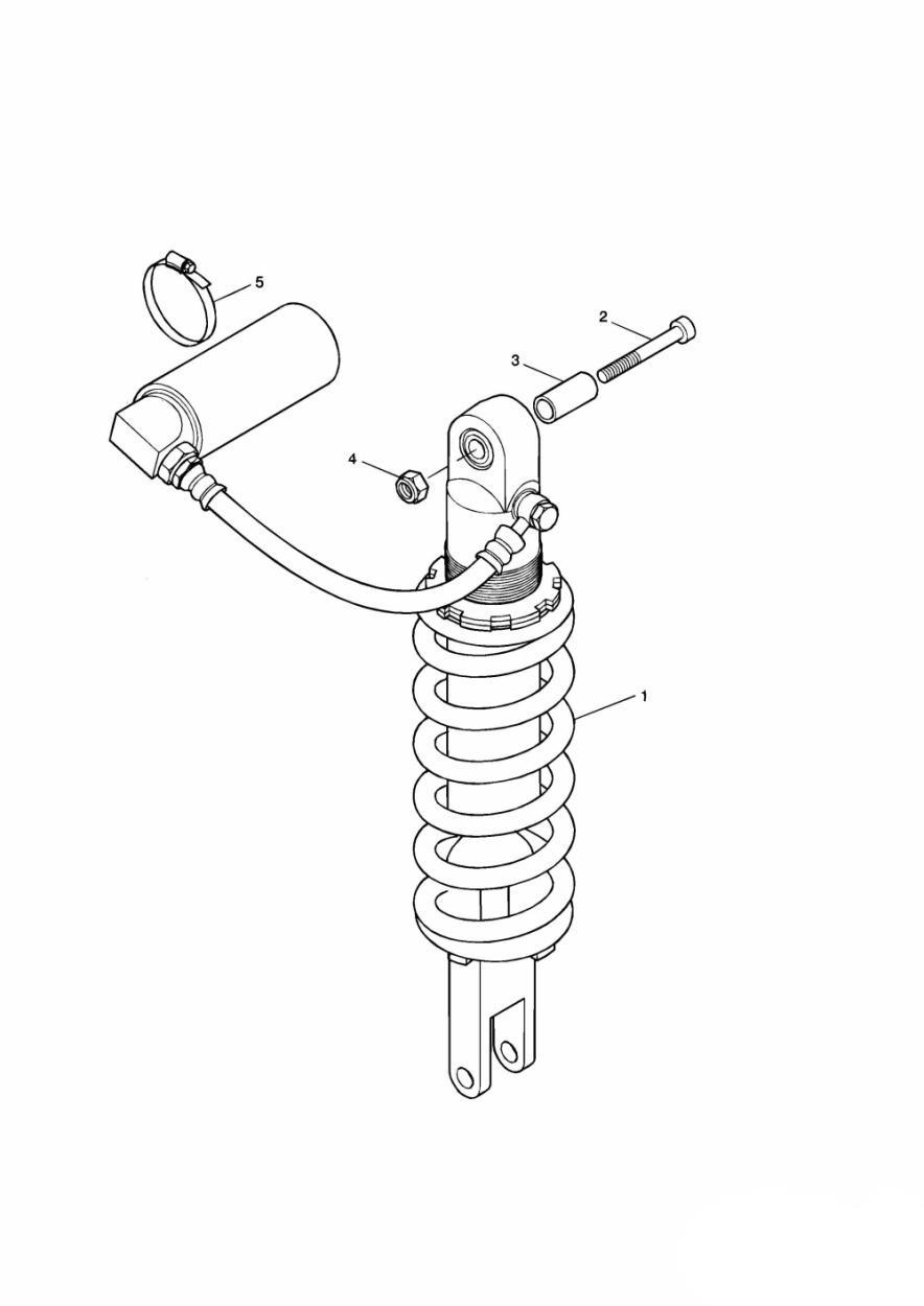 Rear Suspension Unit Double sided swingarm exploded diagram