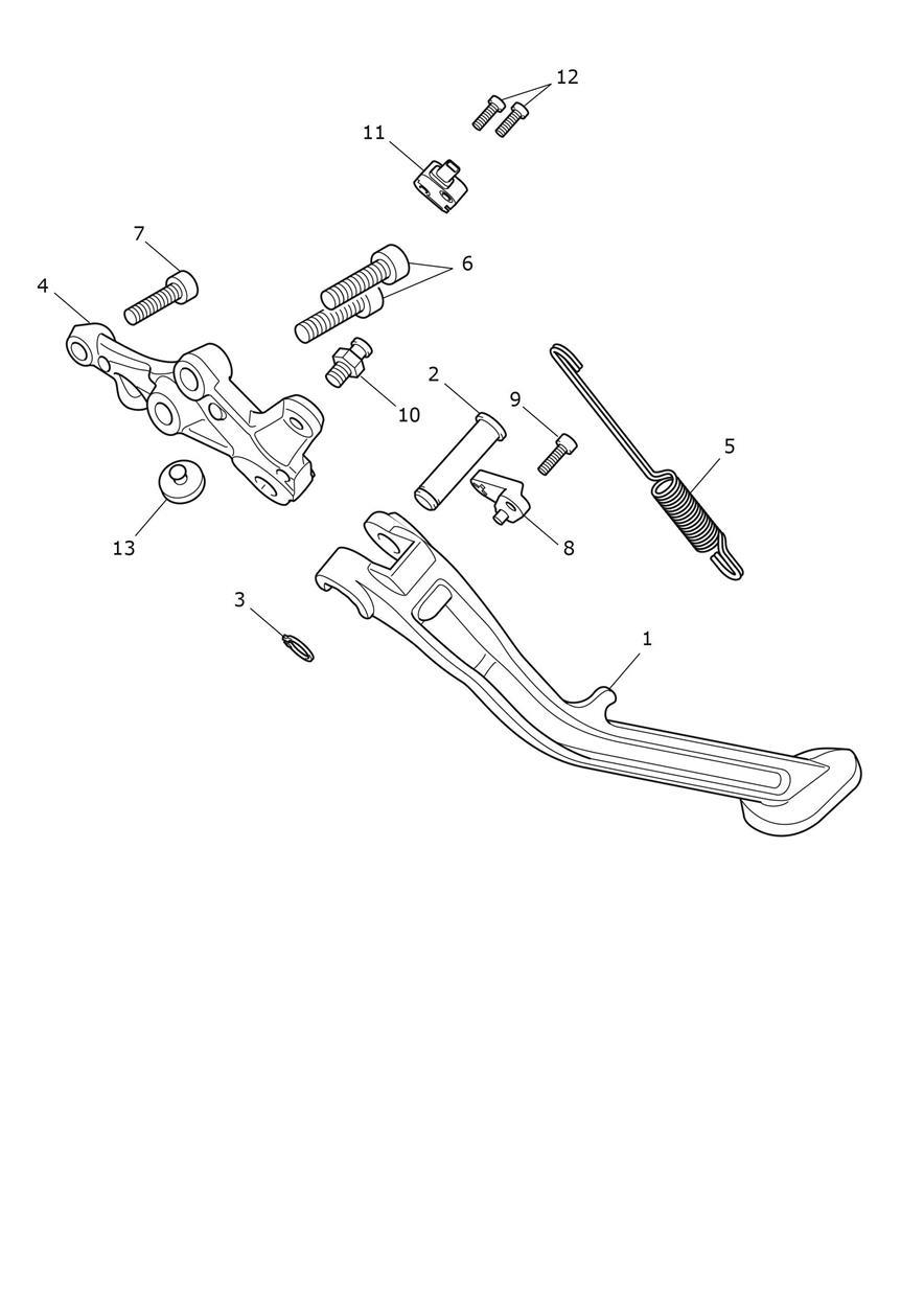 Sidestand exploded diagram