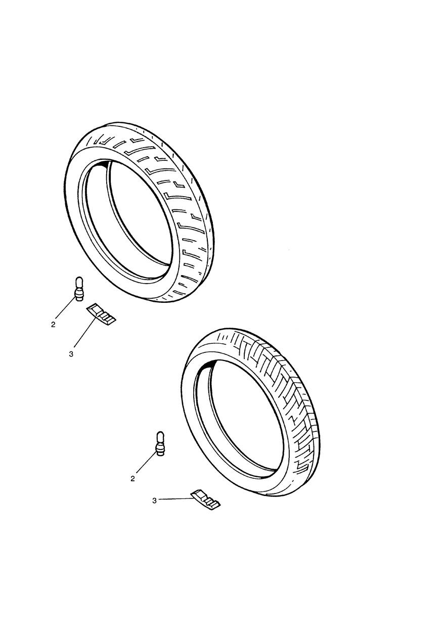 Tyres, Valves & Balance Weights exploded diagram