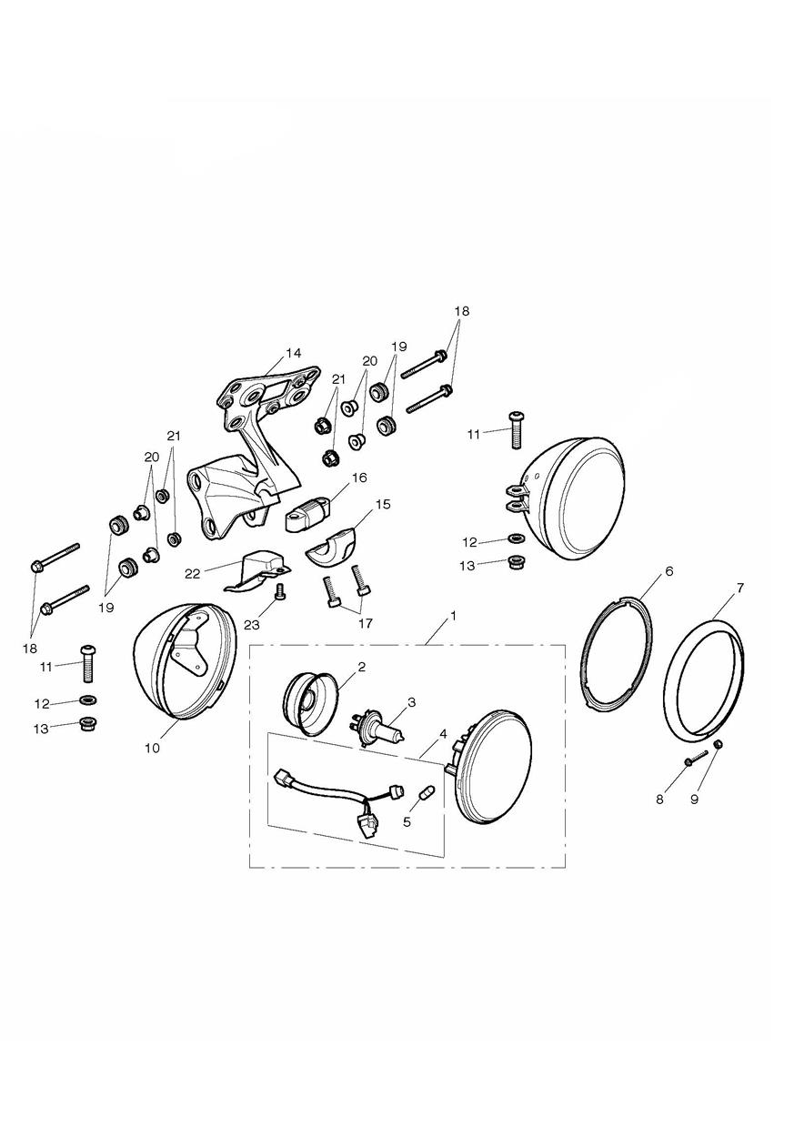 Headlight Assembly exploded diagram
