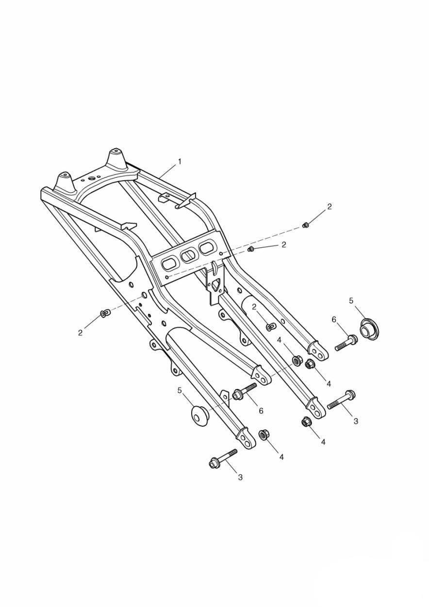 Rear Sub-Frame and Fittings exploded diagram