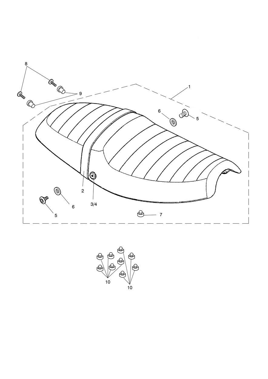 Seat - Newchurch Only exploded diagram