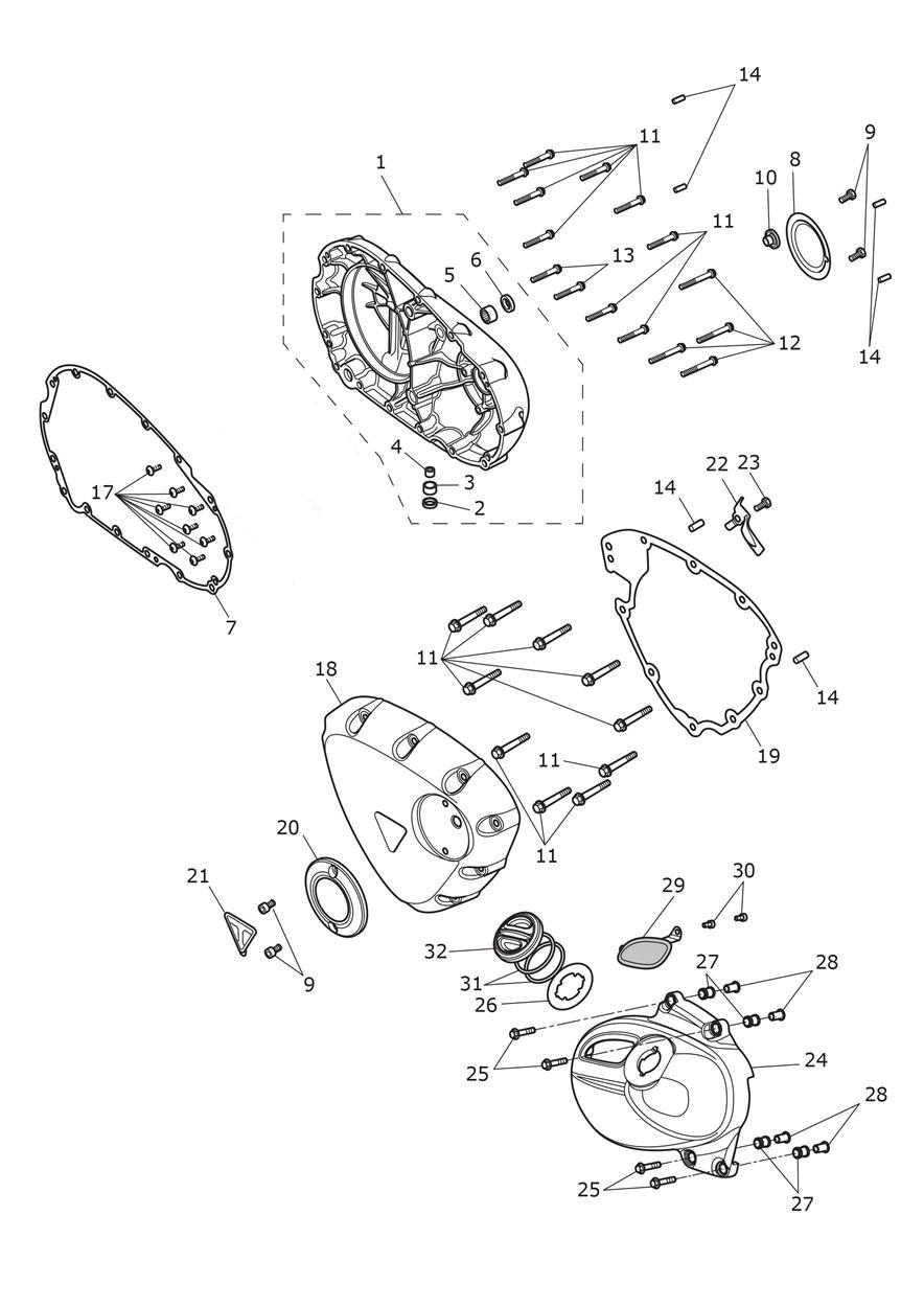 Engine Covers exploded diagram