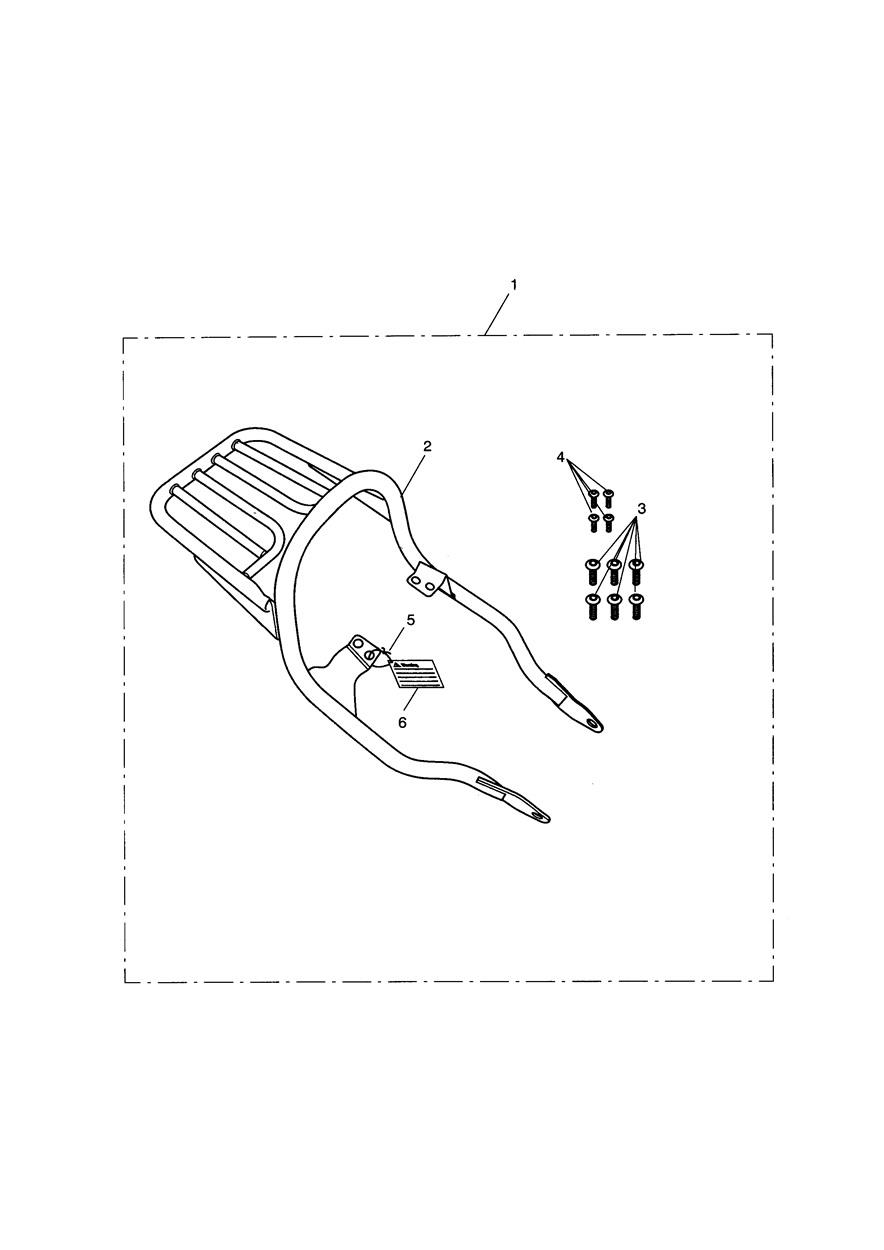 Luggage Rack, Chrome exploded diagram