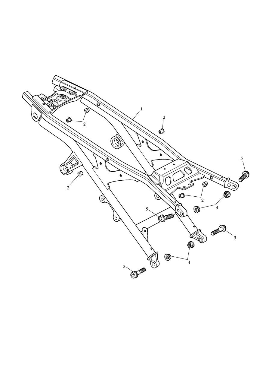 Rear Sub-Frame & Fittings exploded diagram