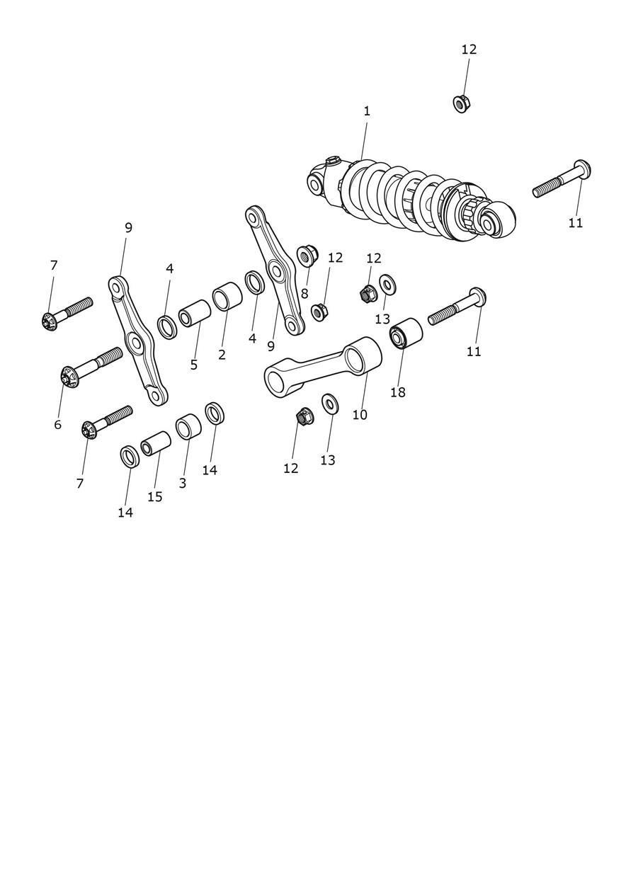 Rear Suspension Unit exploded diagram