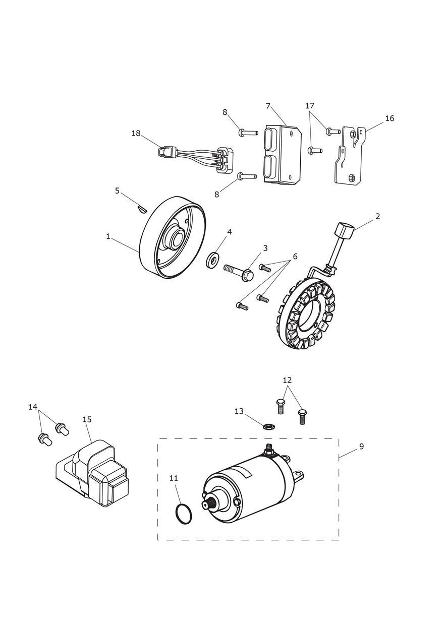 Starter & Alternator exploded diagram