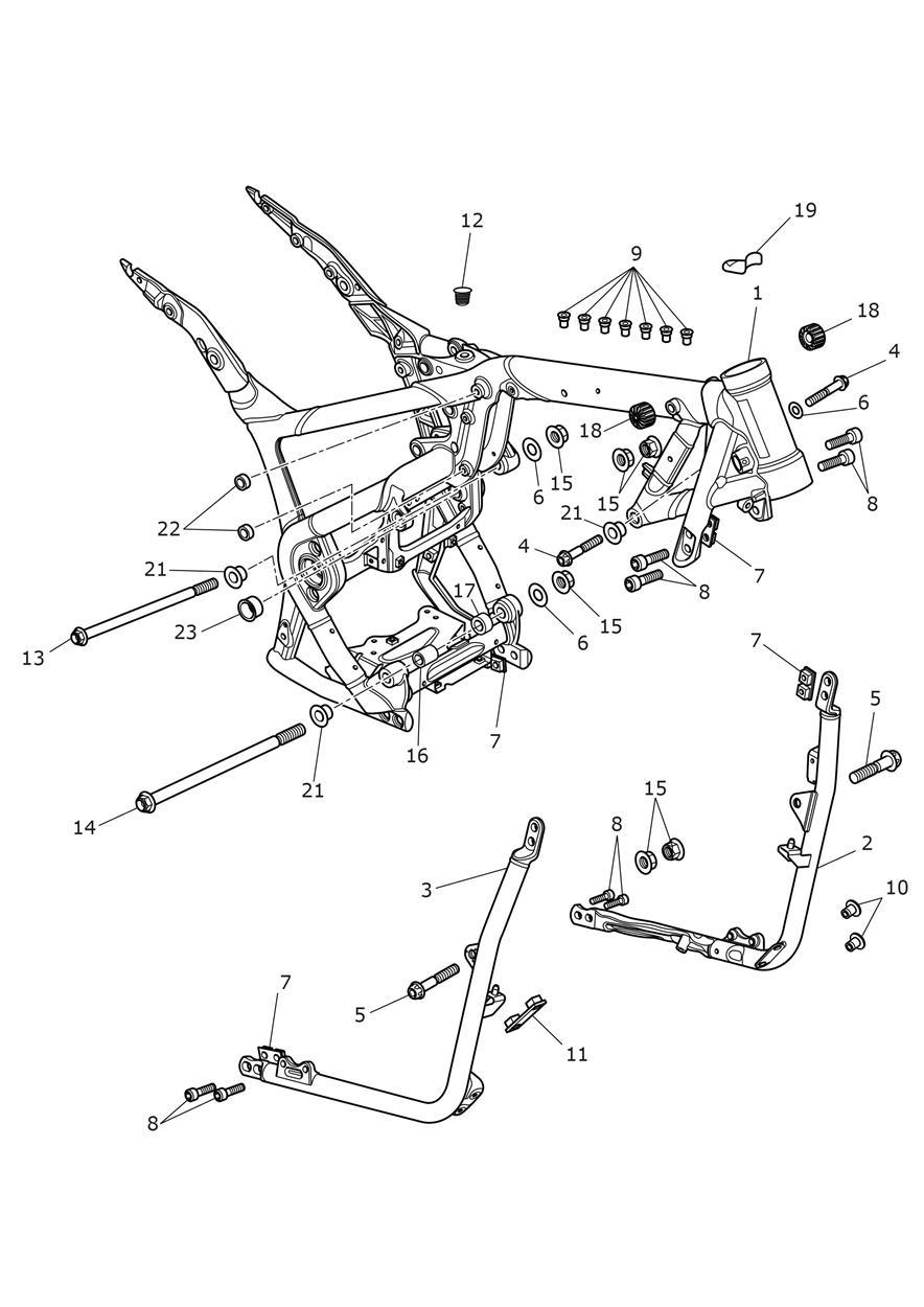 Main Frame Assembly exploded diagram