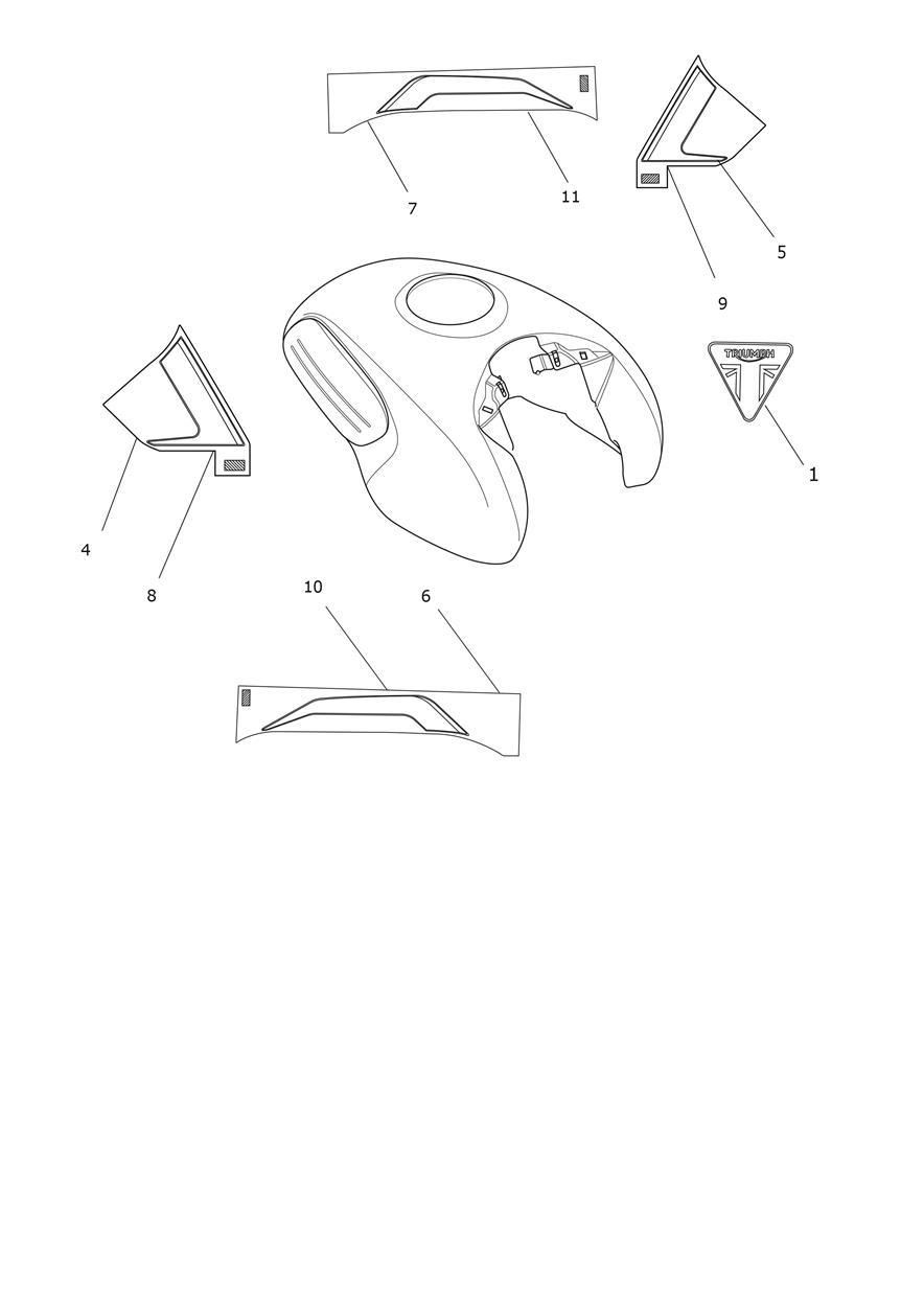 Fuel Tank Decals exploded diagram