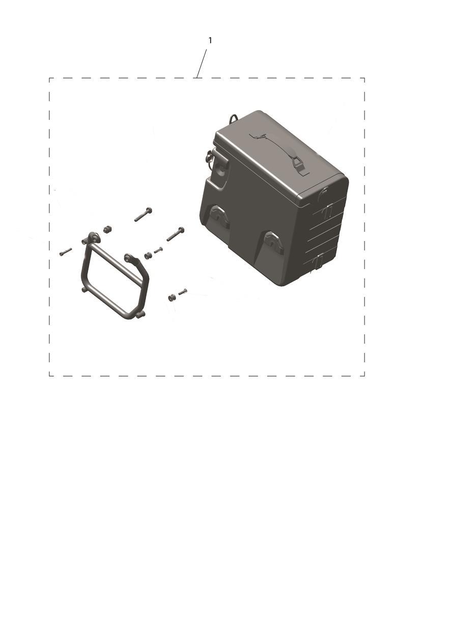 Rugged Pannier, LHS, Kit exploded diagram