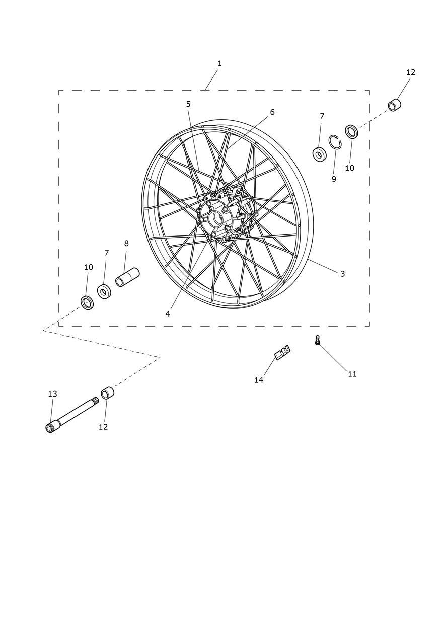 Front Wheel exploded diagram