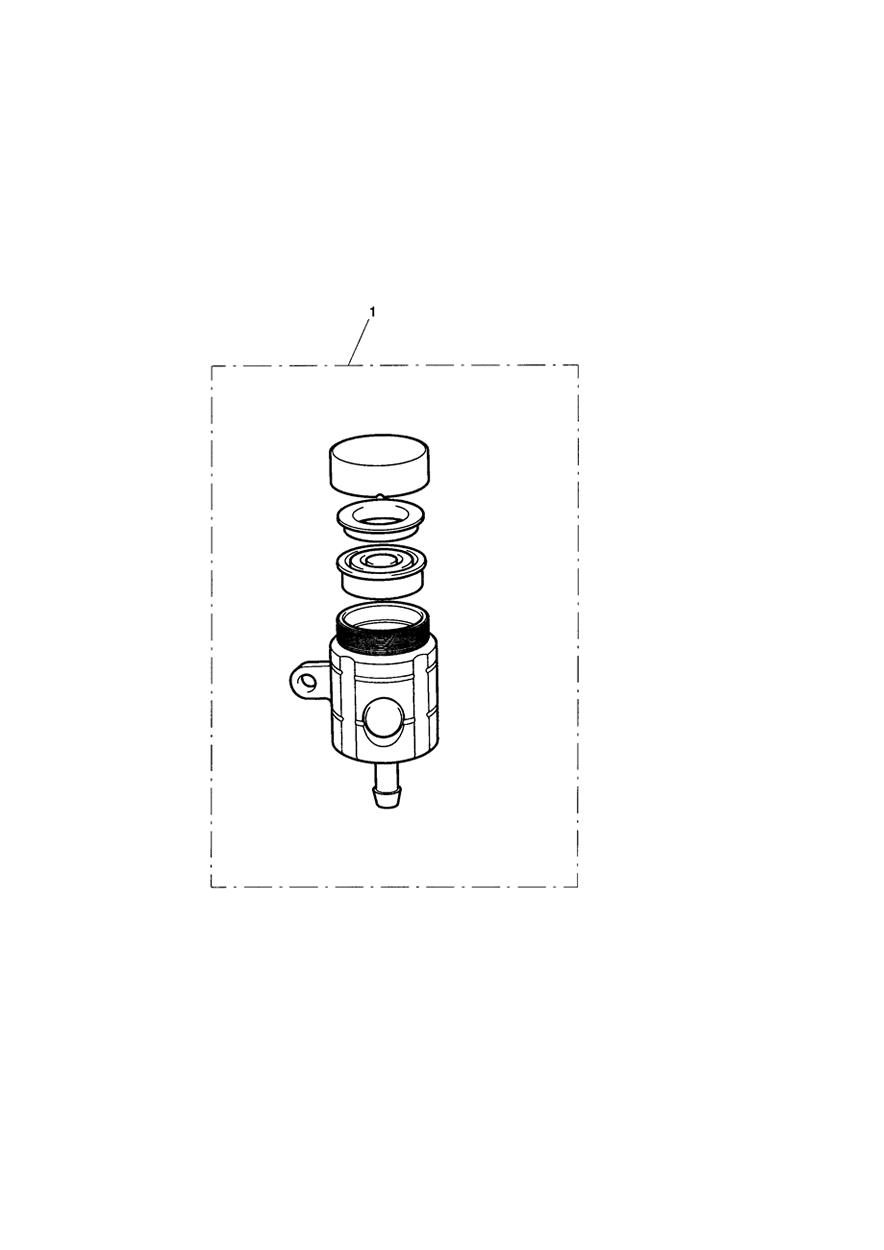 Reservoir, Rear Brake, Type 1 exploded diagram