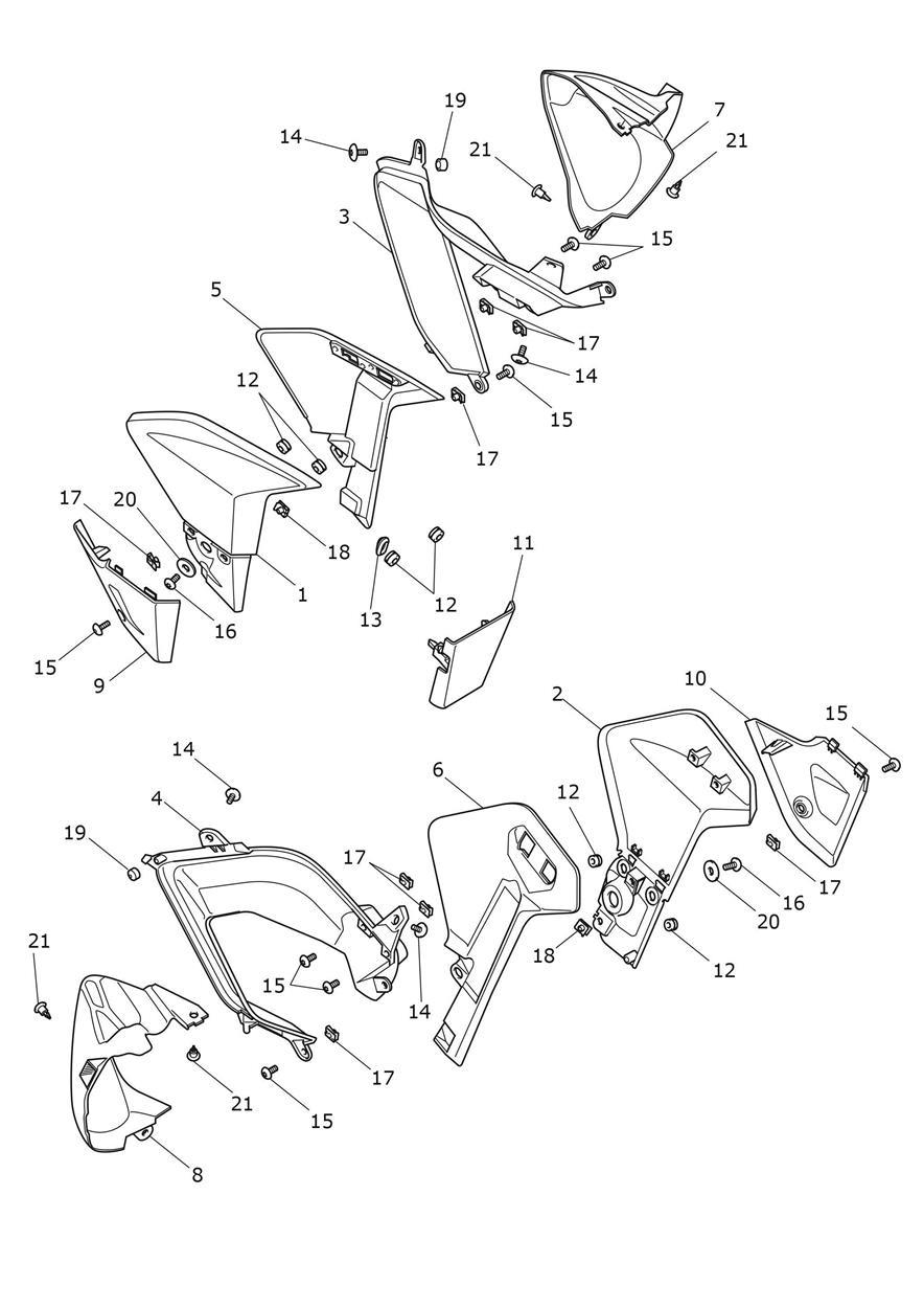 Side Panels exploded diagram