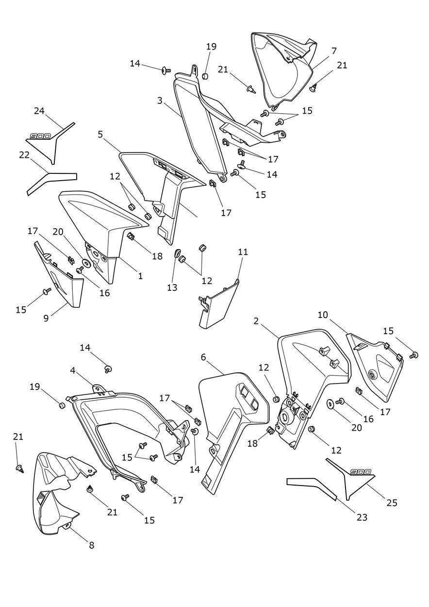 Side Panels - Aragon Edition exploded diagram