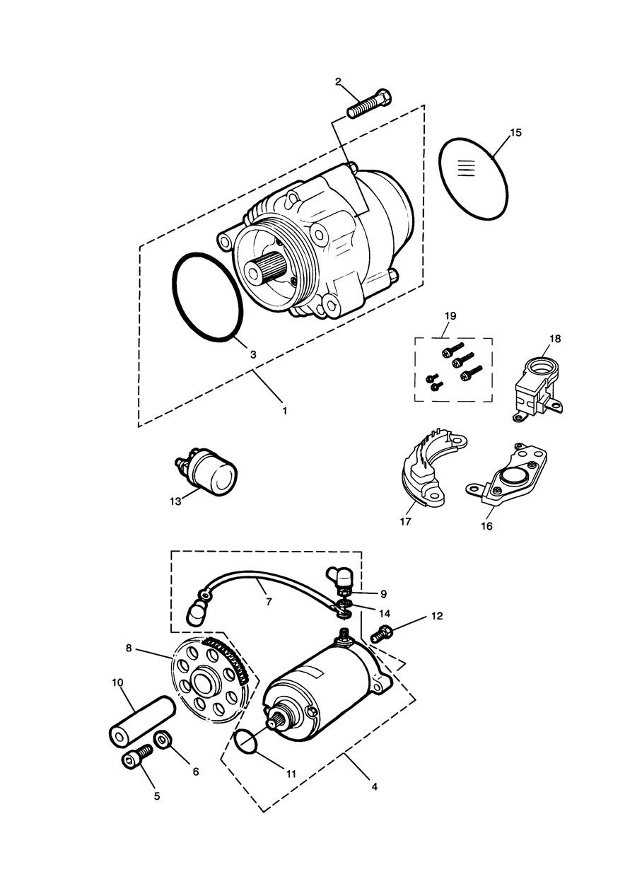 Alternator/Starter exploded diagram
