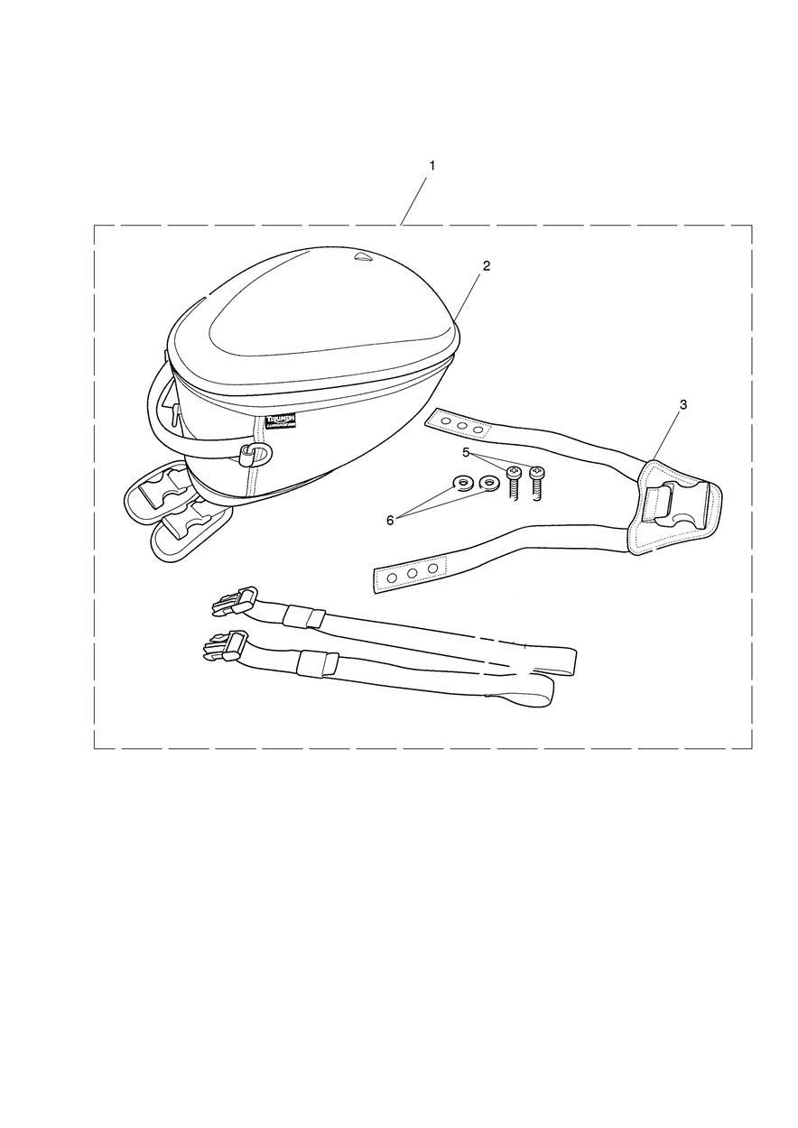 Tank Bag, Nylon exploded diagram