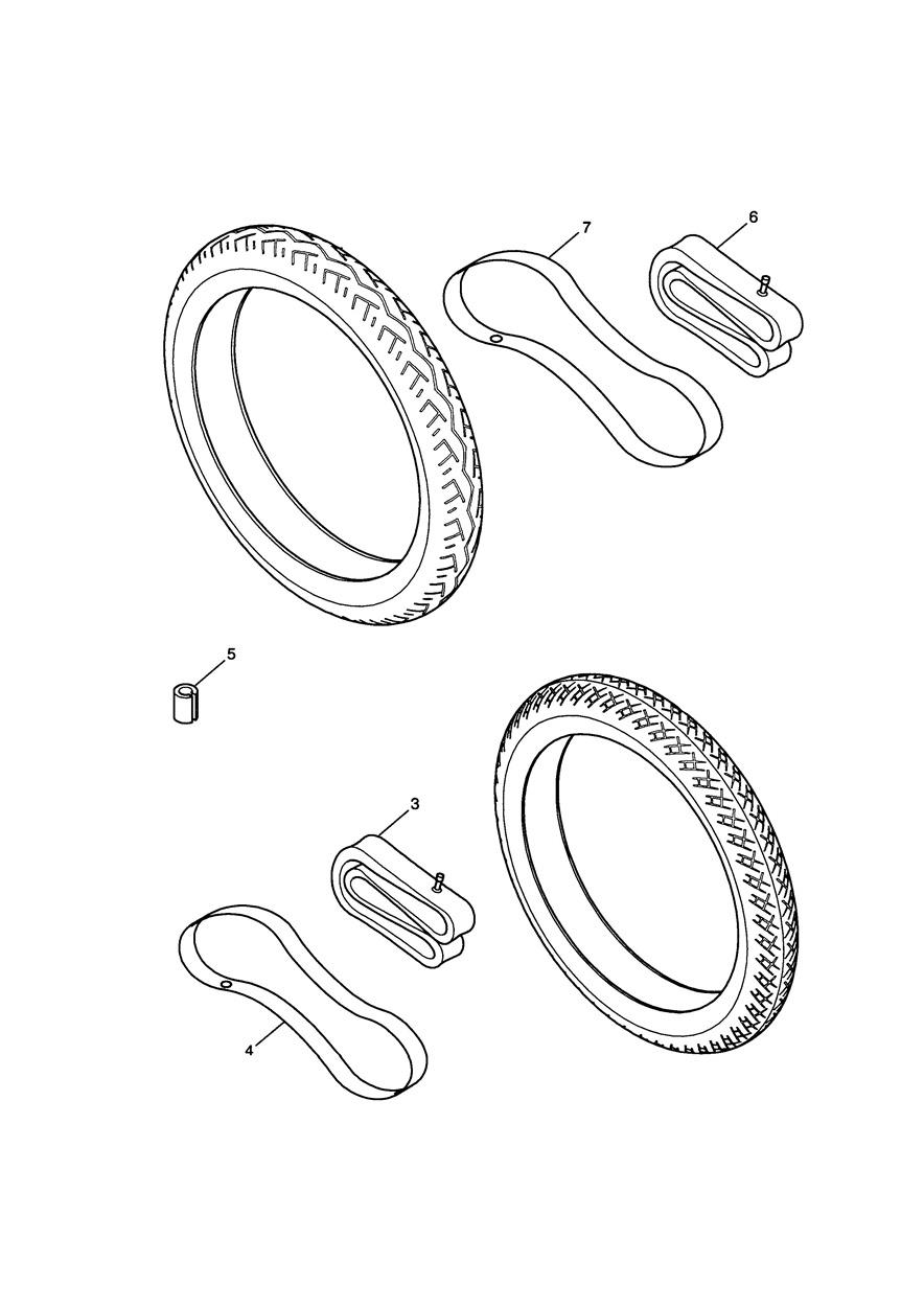 Tyres, Valves & Balance Weights exploded diagram