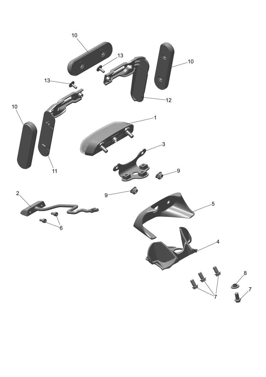 Rear Light - All Expt US & CA exploded diagram