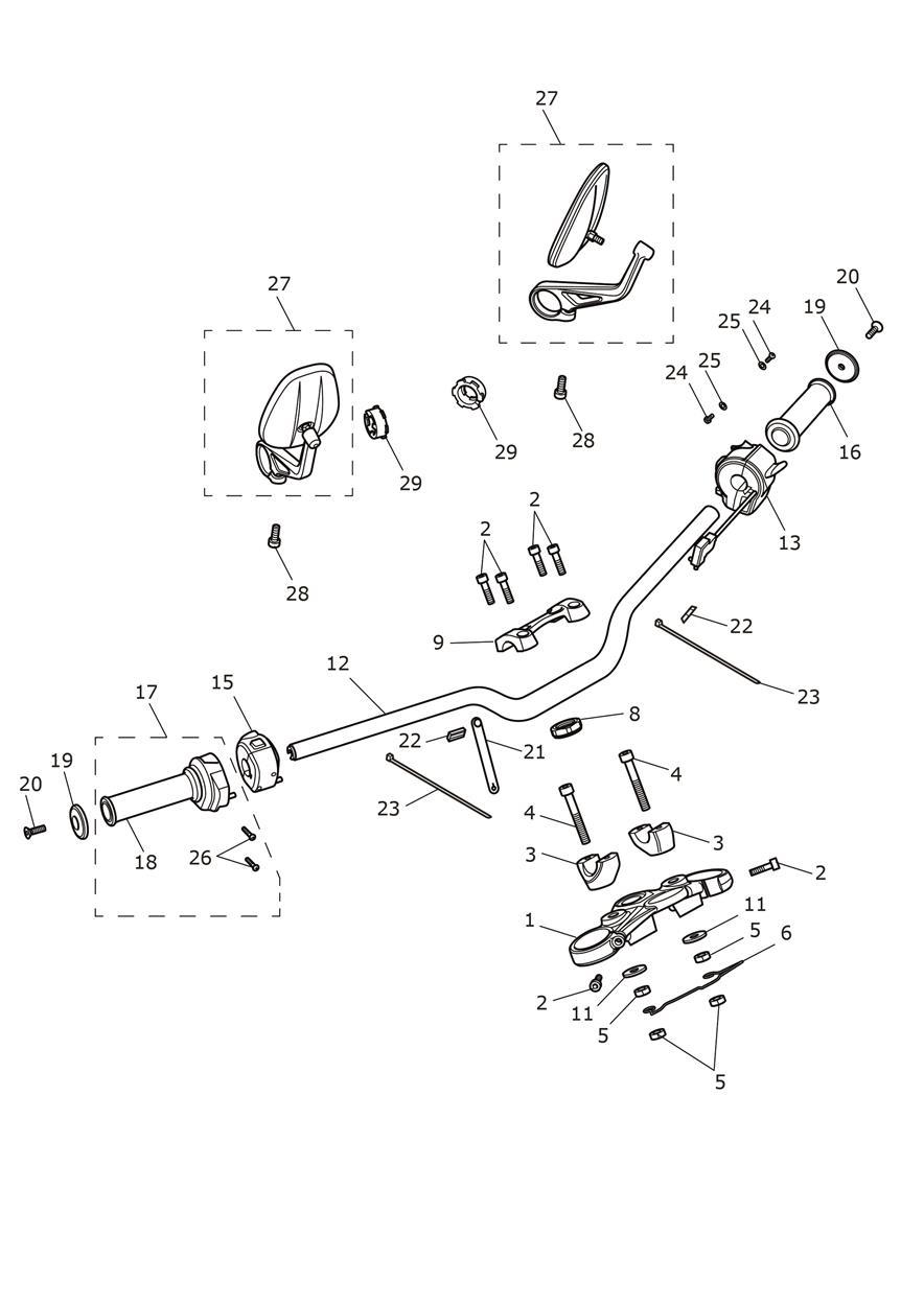 Handlebars & Switches exploded diagram