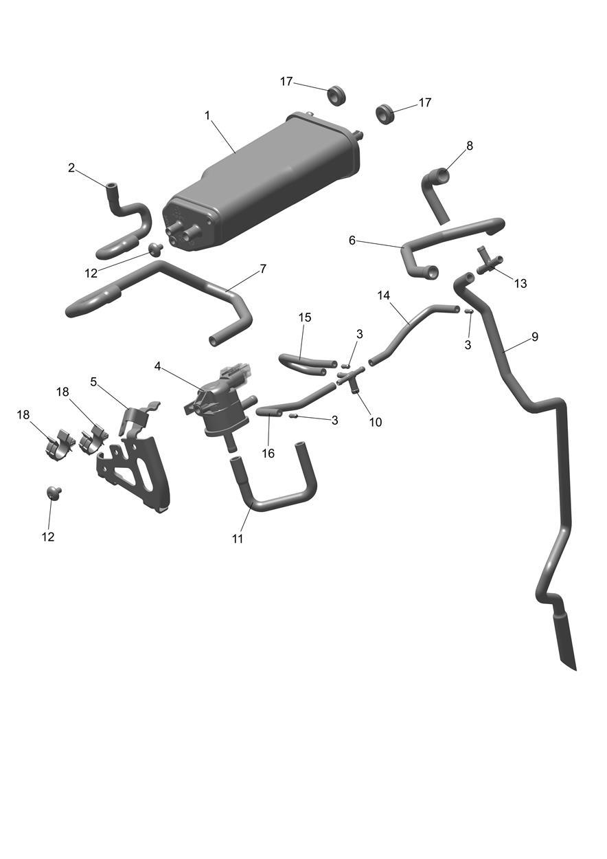 Evap System exploded diagram