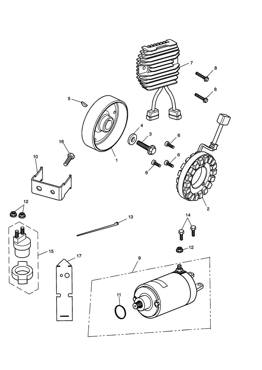 Starter & Alternator exploded diagram