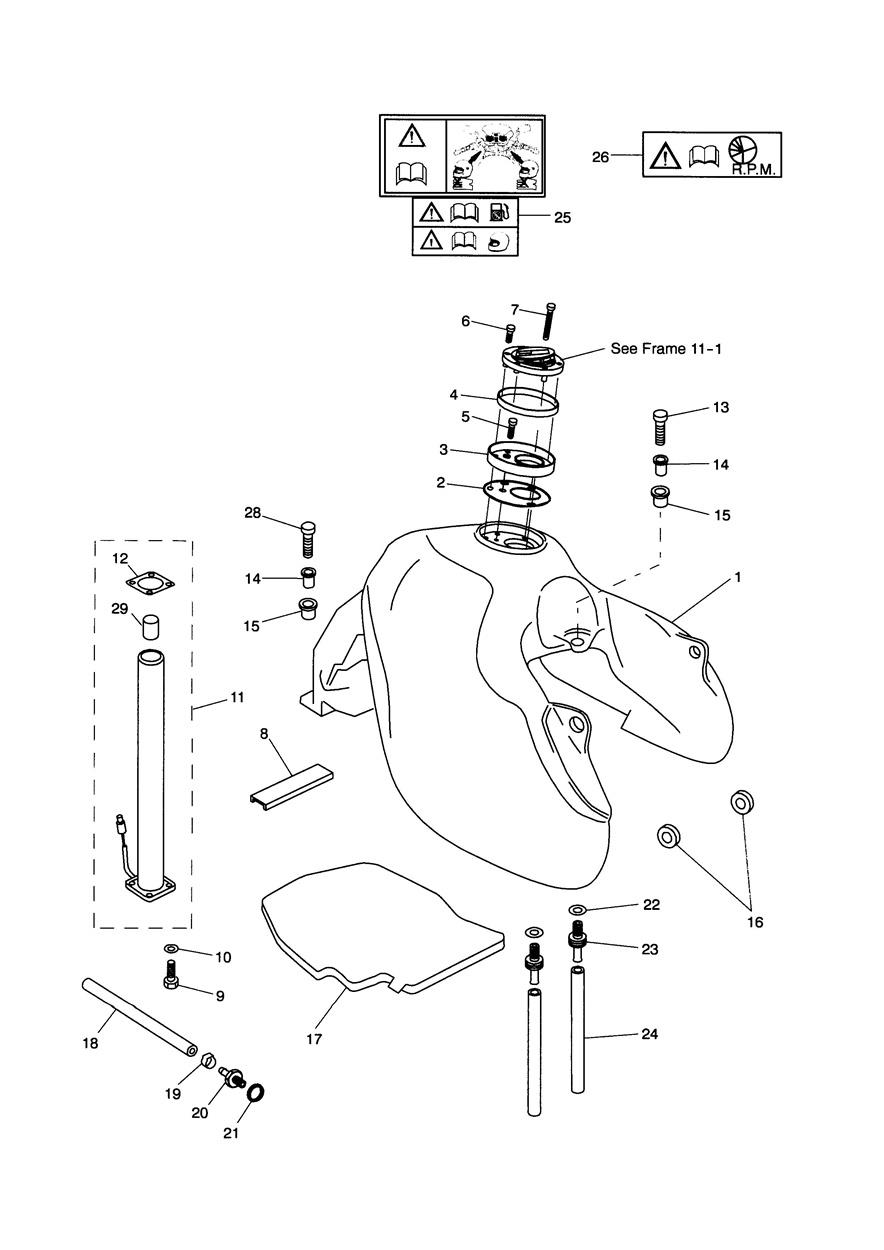 Fuel Tank and Fittings exploded diagram