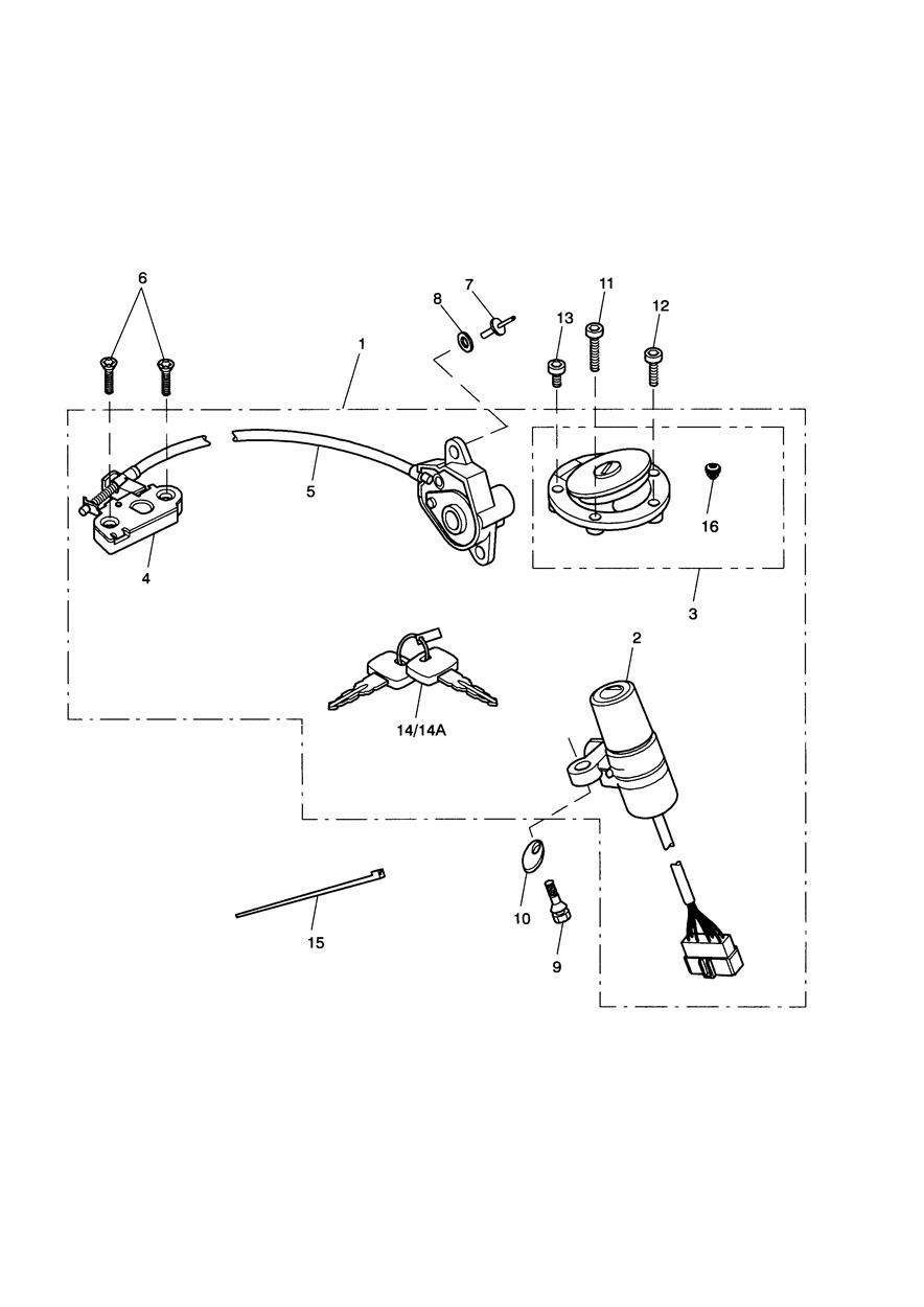 Ignition Switch & Lock Set exploded diagram