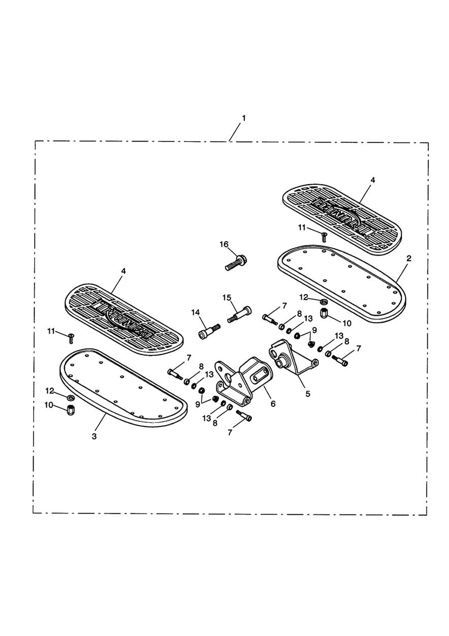 Footboard Kit exploded diagram