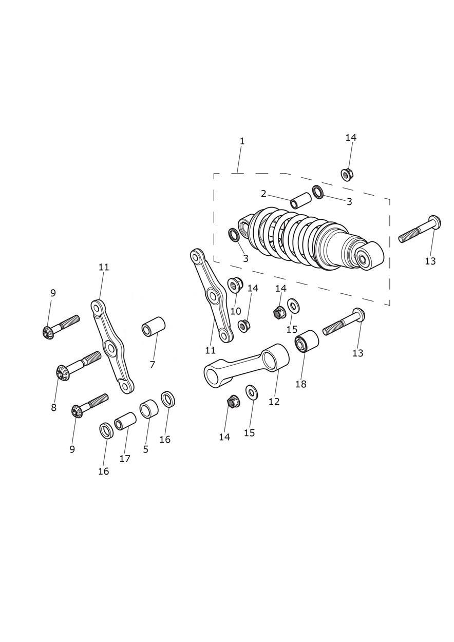 Rear Suspension Unit exploded diagram