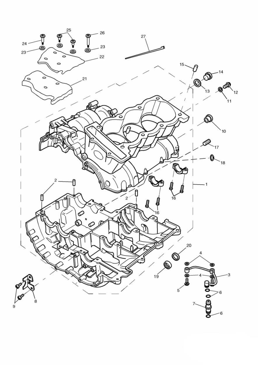 Crankcase exploded diagram