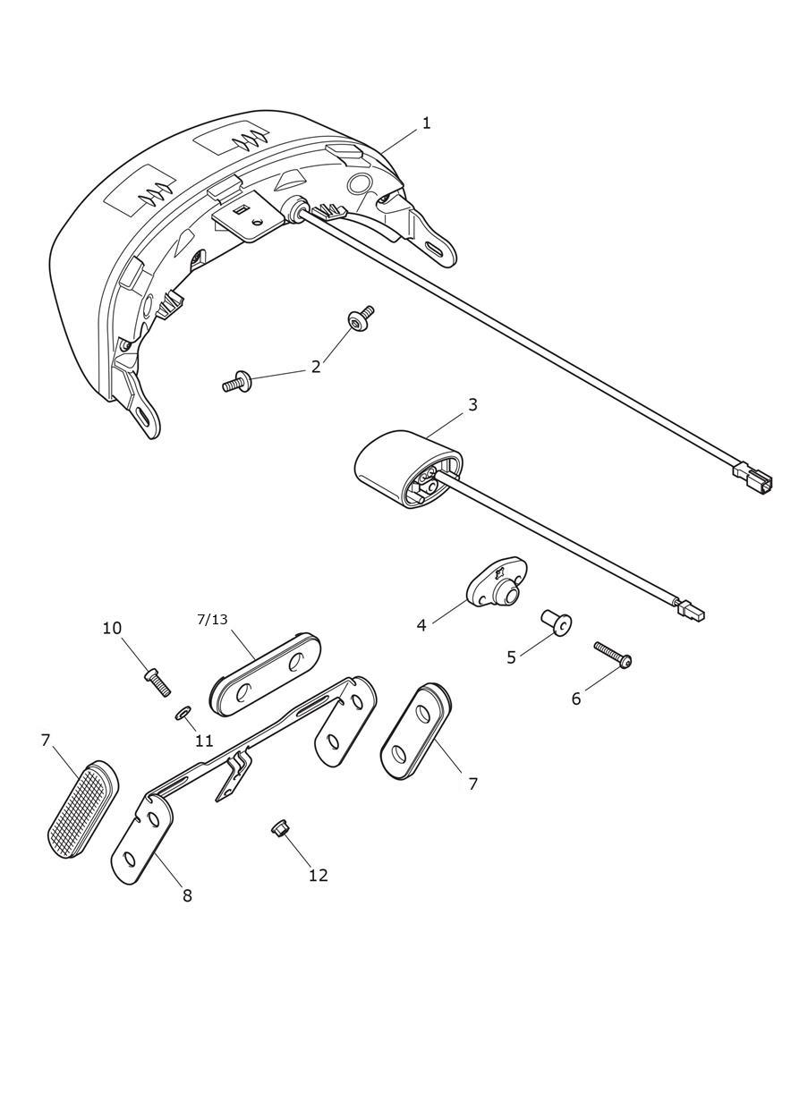 Rear Light exploded diagram