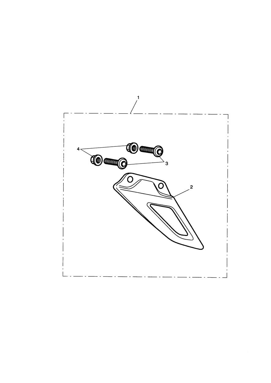 Low Chain Guard, Carbon Fibre exploded diagram