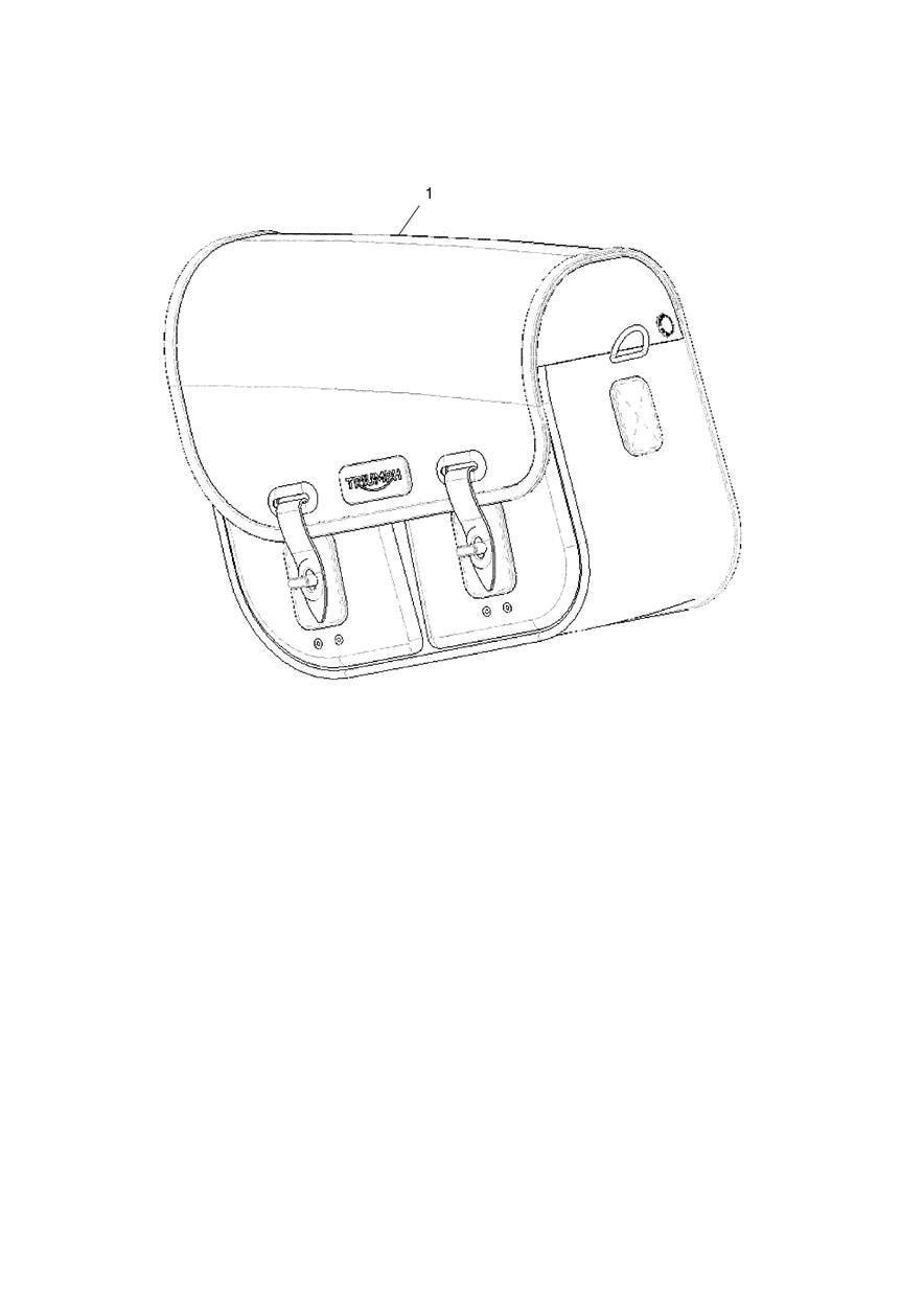 Pannier, Waxed Cotton, Olive, LH exploded diagram